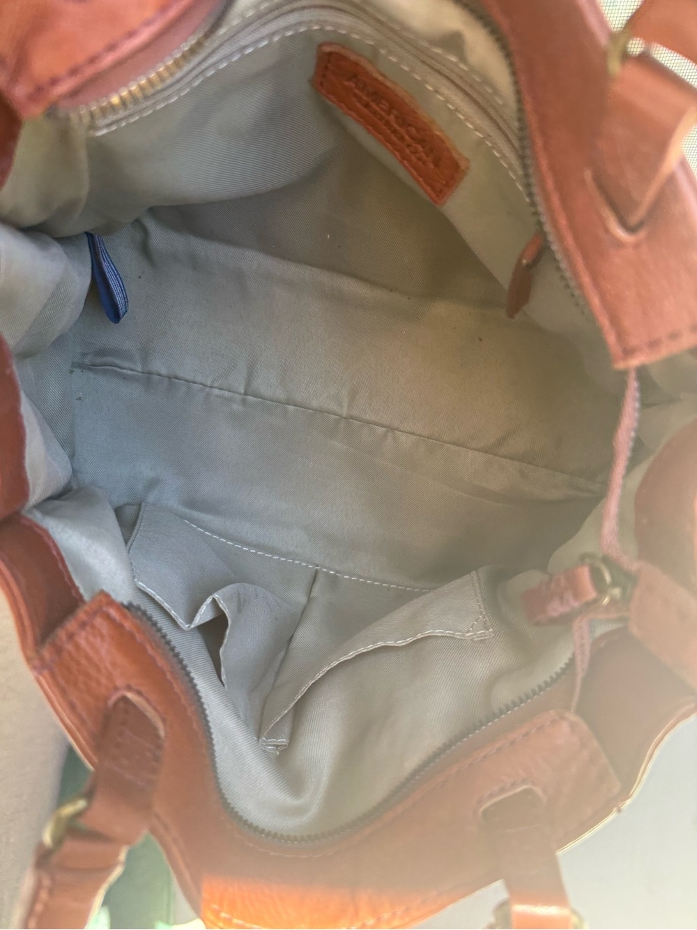American Leather Co. Lenox Triple Entry Satchel – Soft Brandy Leather - Picture 4 of 8